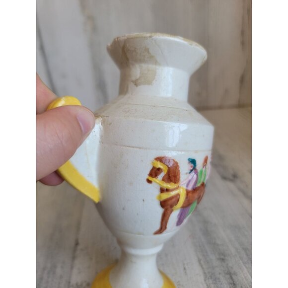 Vintage AS IS Roman vase horse religious decor - Picture 5 of 15